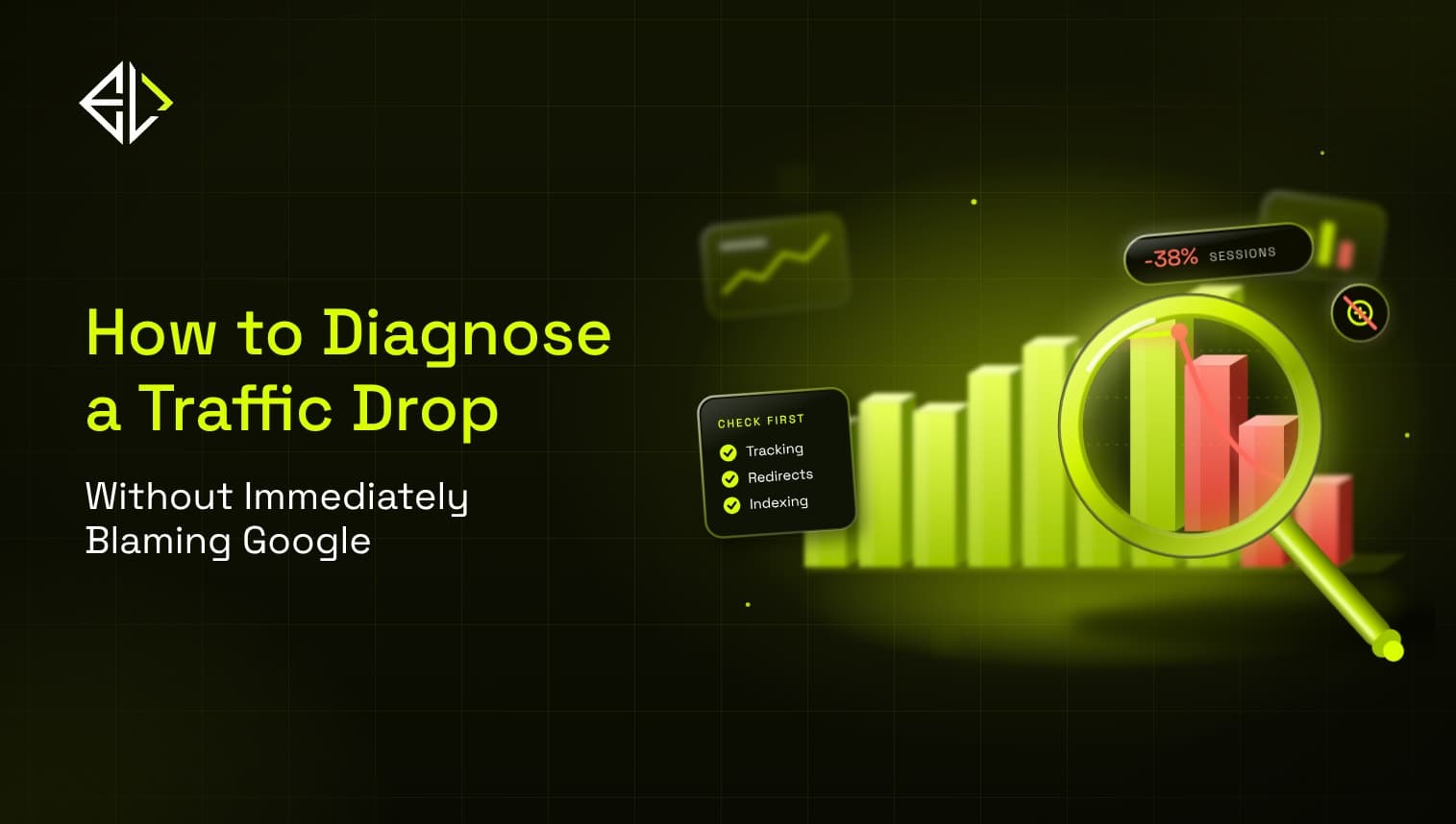 diagnosing a website traffic drop using Google Search Console and analytics reports